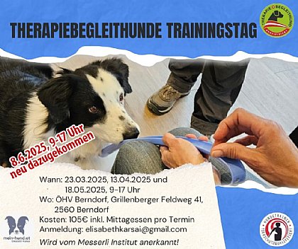 TRAININGSTAG FÜR THERAPIEBEGLEITHUNDE